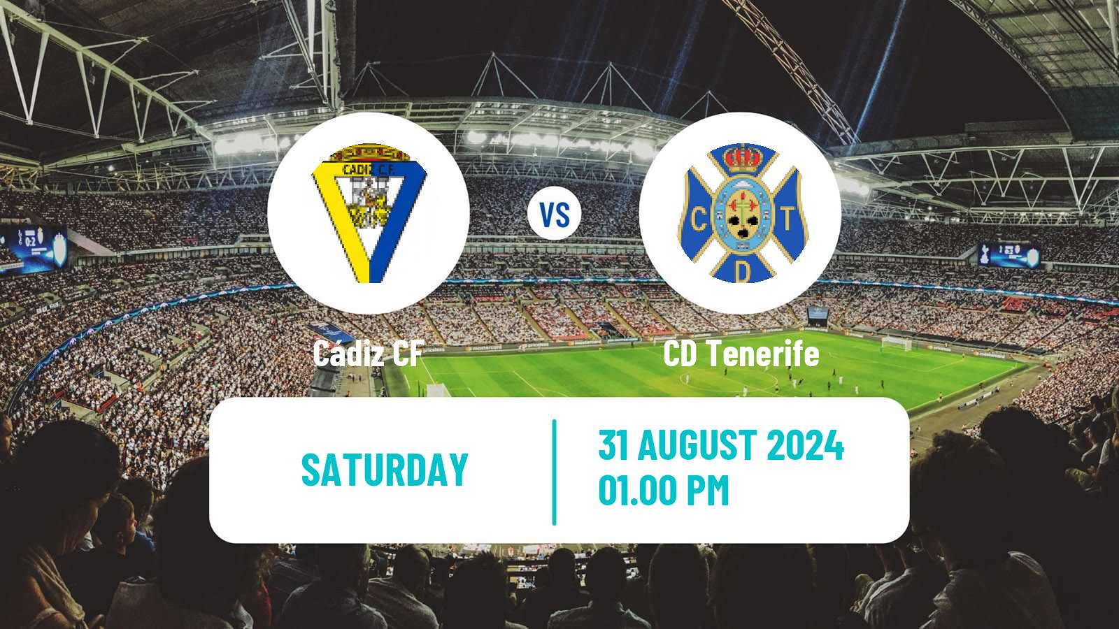 Soccer Spanish LaLiga2 Cádiz - Tenerife