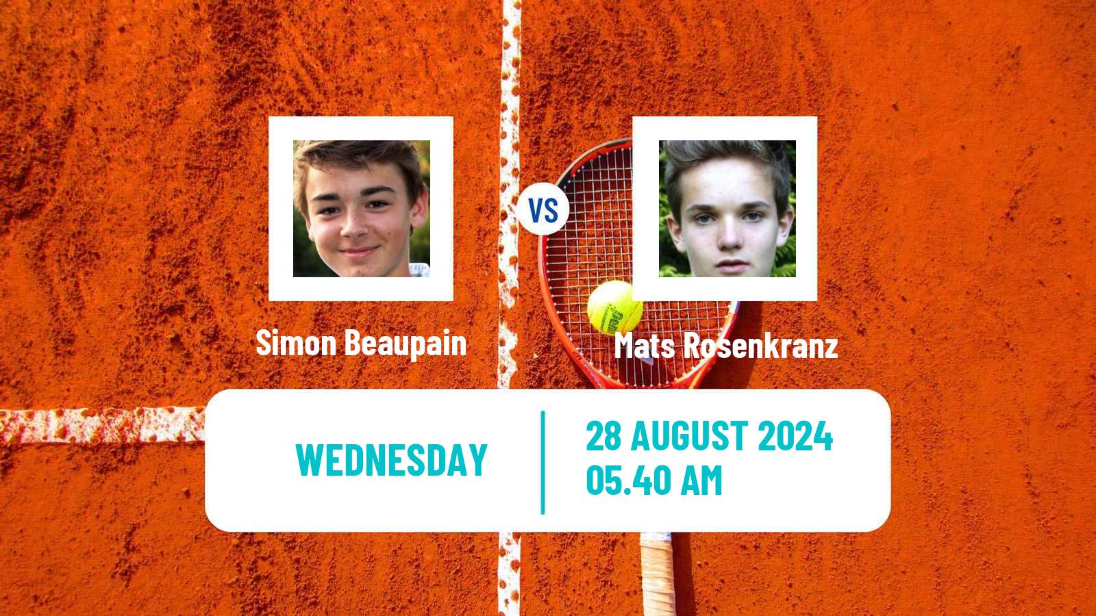 Tennis ITF M25 Oldenzaal Men Simon Beaupain - Mats Rosenkranz