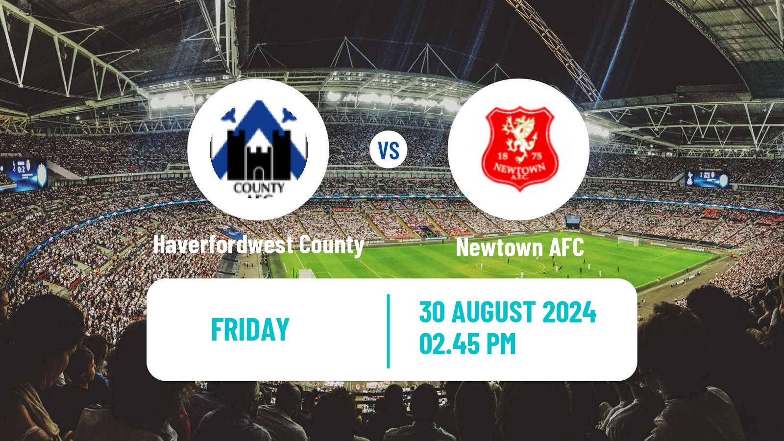 Soccer Welsh Cymru Premier Haverfordwest County - Newtown