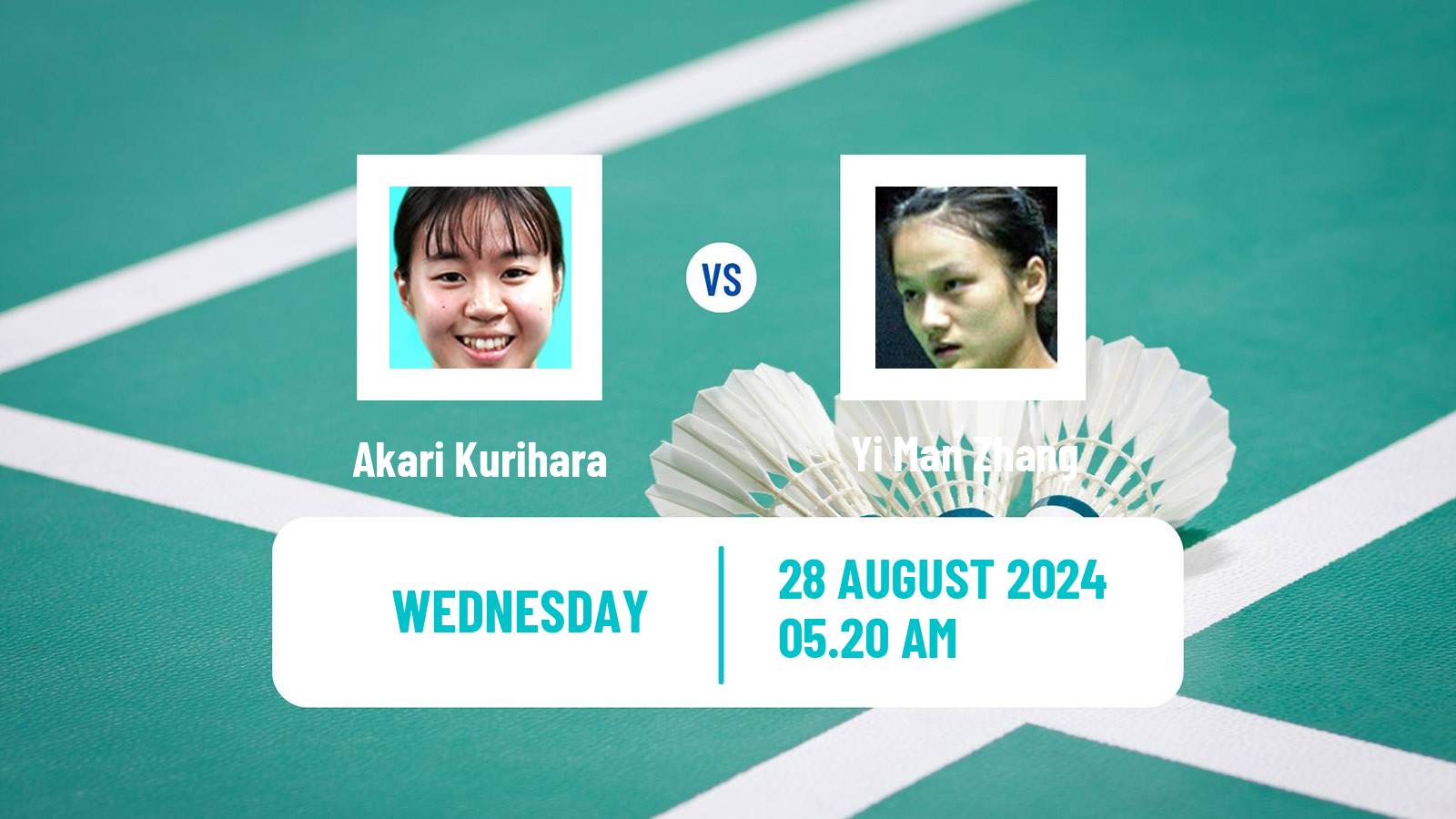 Badminton BWF World Tour Korea Open Women Akari Kurihara - Yi Man Zhang