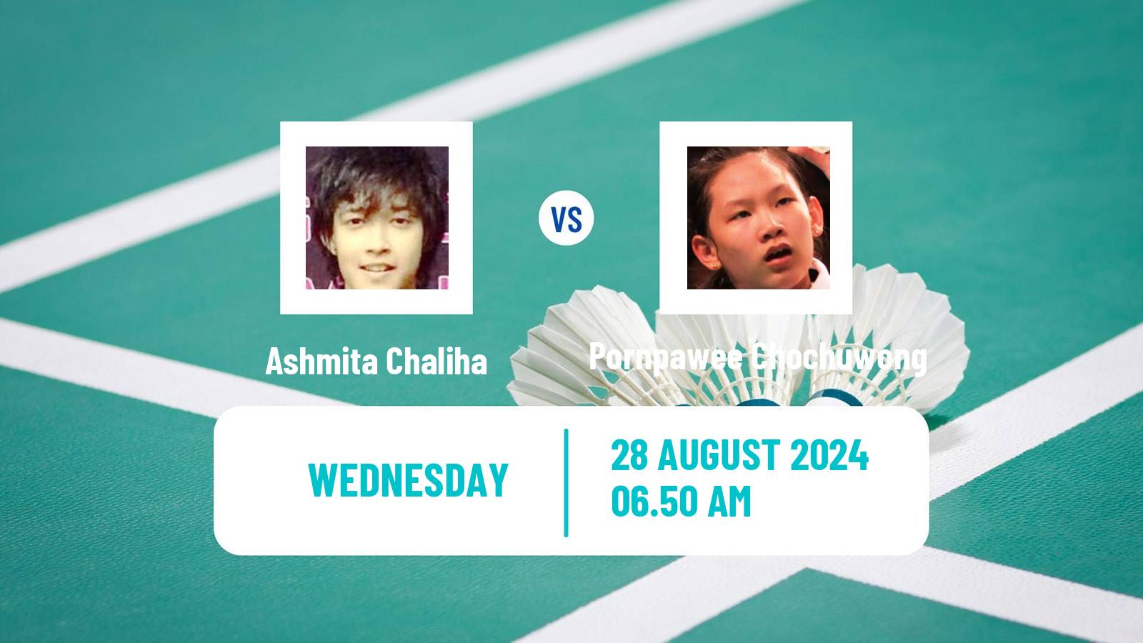 Badminton BWF World Tour Korea Open Women Ashmita Chaliha - Pornpawee Chochuwong