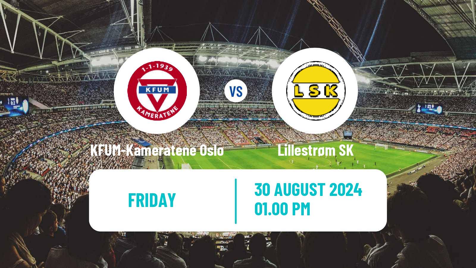 Soccer Norwegian Eliteserien KFUM-Kameratene Oslo - Lillestrøm SK