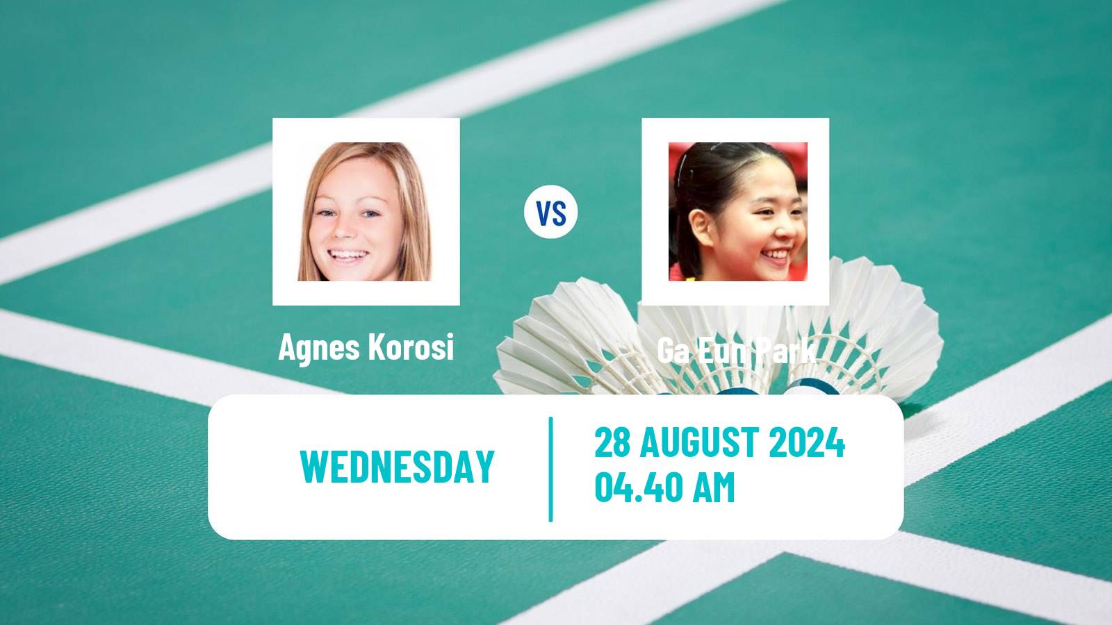 Badminton BWF World Tour Indonesia Masters 2 Women Agnes Korosi - Ga Eun Park