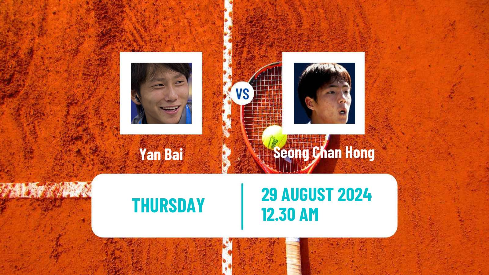 Tennis Zhangjiagang Challenger Men Yan Bai - Seong Chan Hong