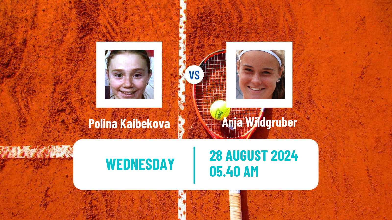 Tennis ITF W15 Monastir 33 Women Polina Kaibekova - Anja Wildgruber