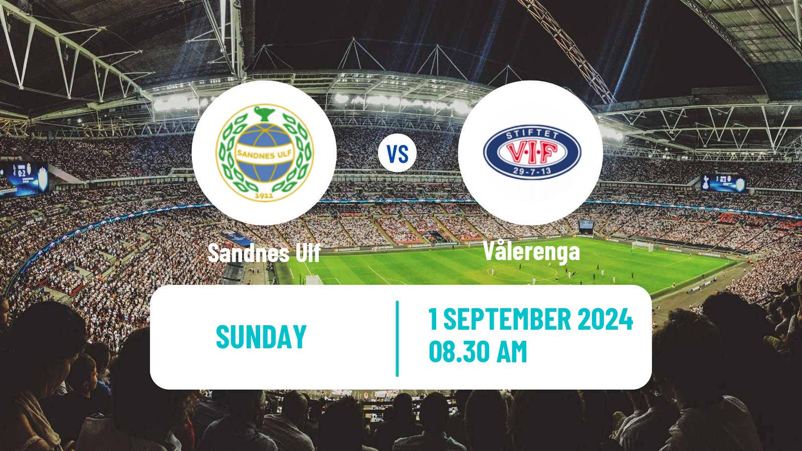 Soccer Norwegian Adeccoligaen Sandnes Ulf - Vålerenga