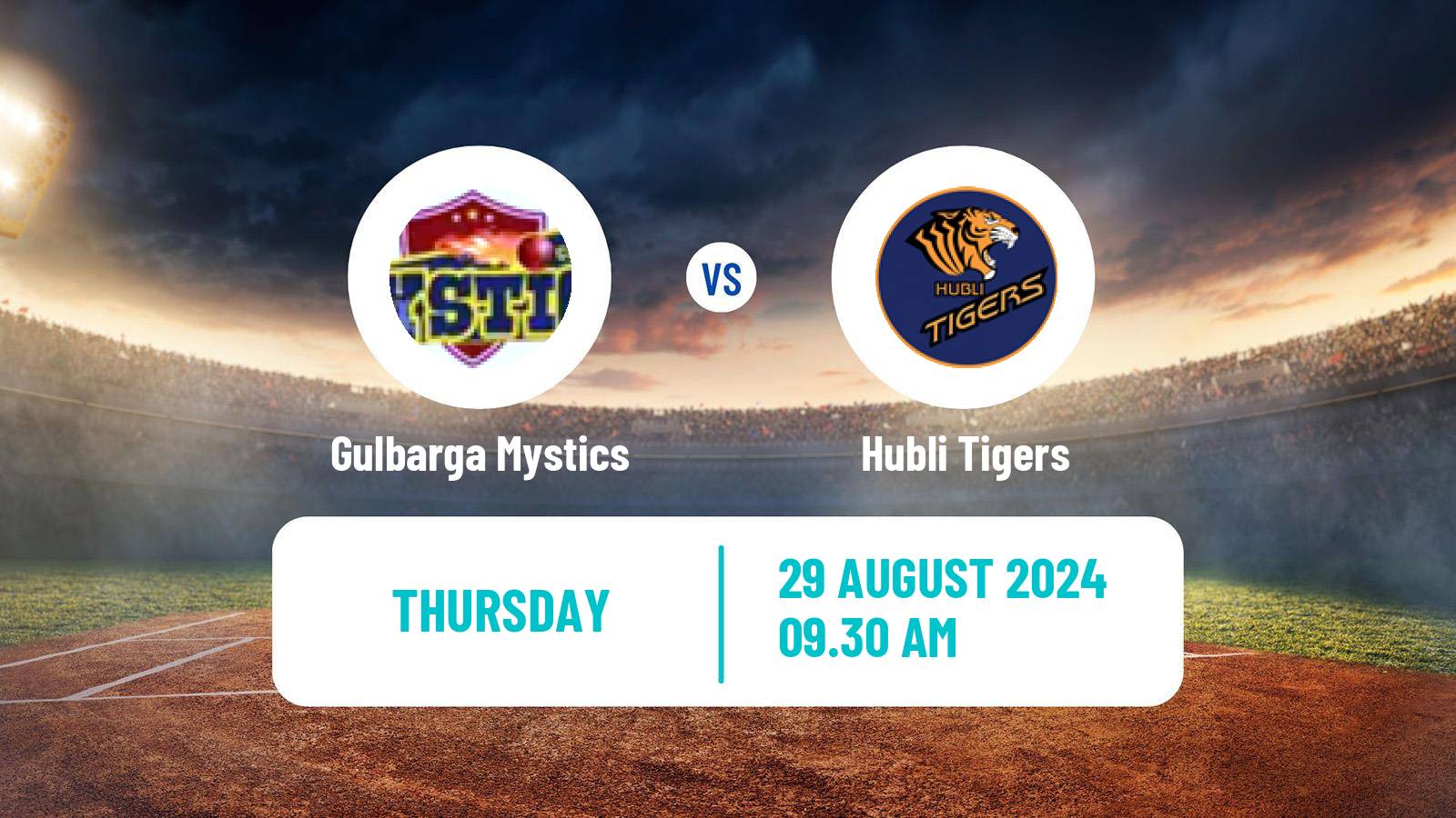 Cricket Indian Maharaja T20 Trophy Gulbarga Mystics - Hubli Tigers