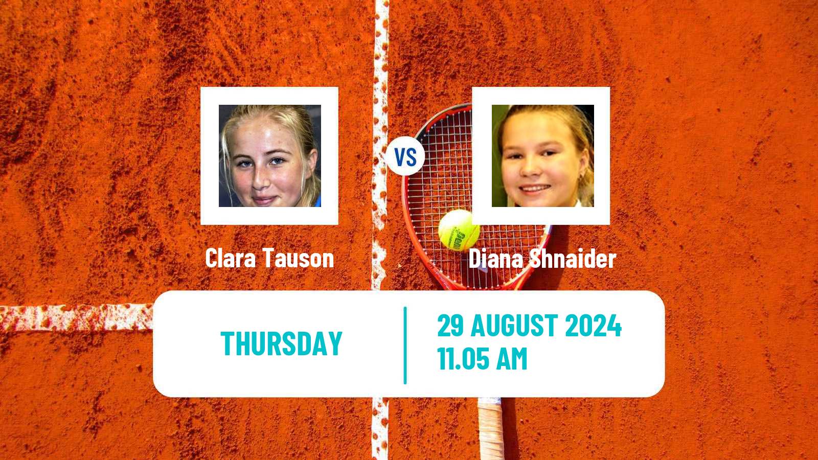 Tennis WTA US Open Clara Tauson - Diana Shnaider