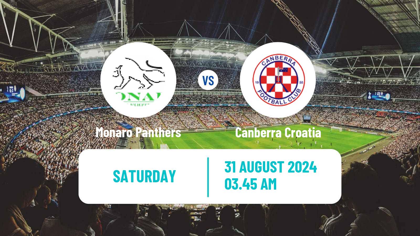 Soccer Australian NPL ACT Monaro Panthers - Canberra Croatia