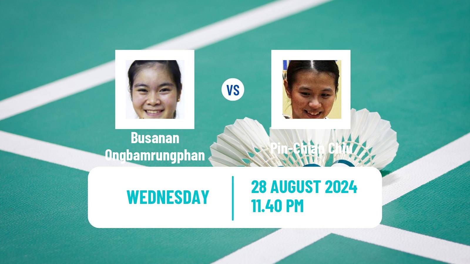 Badminton BWF World Tour Korea Open Women Busanan Ongbamrungphan - Pin-Chian Chiu