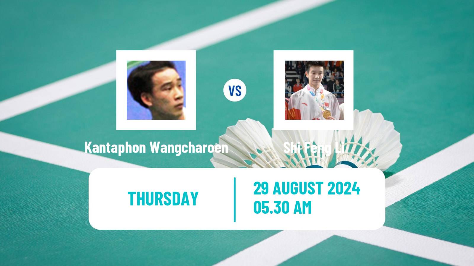 Badminton BWF World Tour Korea Open Men Kantaphon Wangcharoen - Shi Feng Li