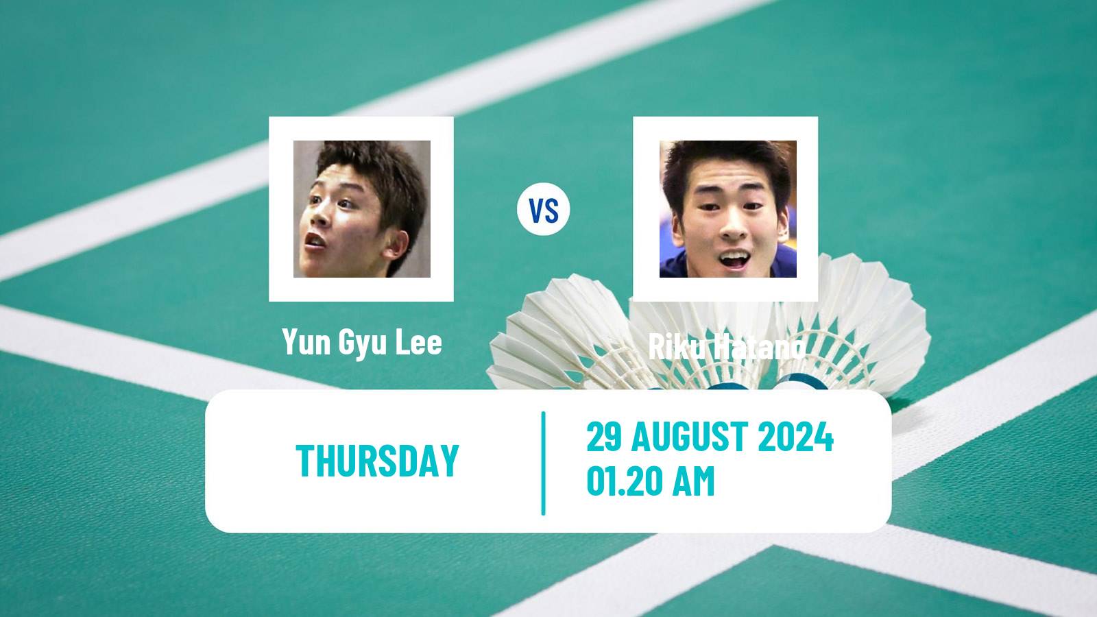 Badminton BWF World Tour Indonesia Masters 2 Men Yun Gyu Lee - Riku Hatano