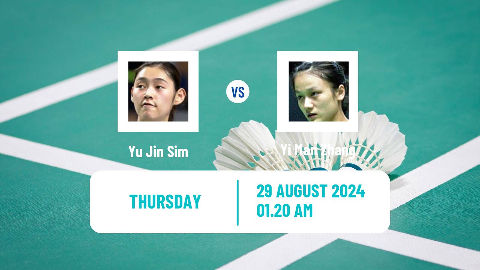 Badminton BWF World Tour Korea Open Women Yu Jin Sim - Yi Man Zhang