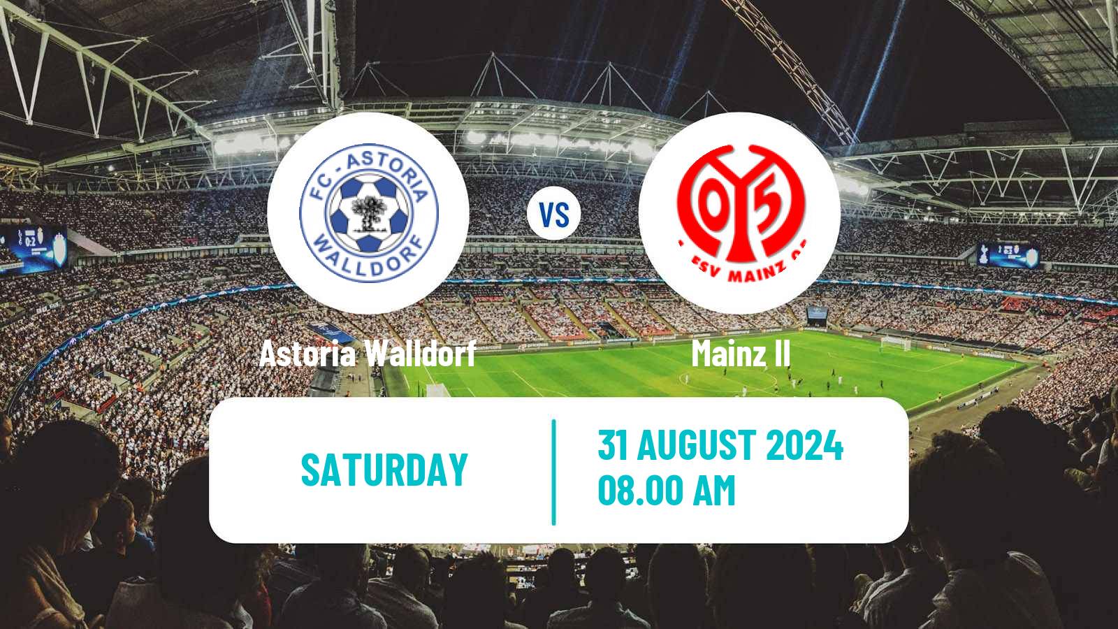 Soccer German Regionalliga Sudwest Astoria Walldorf - Mainz II