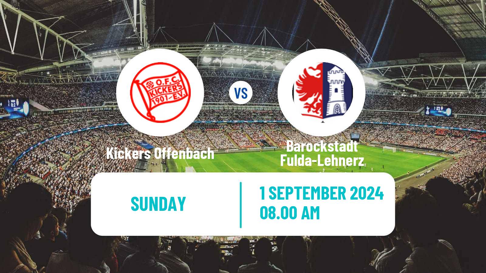 Soccer German Regionalliga Sudwest Kickers Offenbach - Barockstadt Fulda-Lehnerz