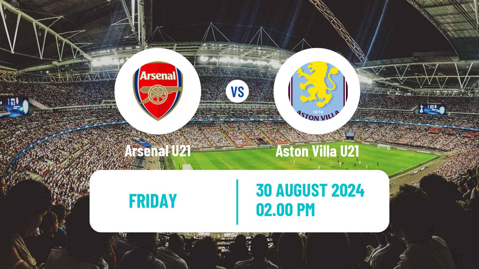 Soccer English Premier League 2 Arsenal U21 - Aston Villa U21