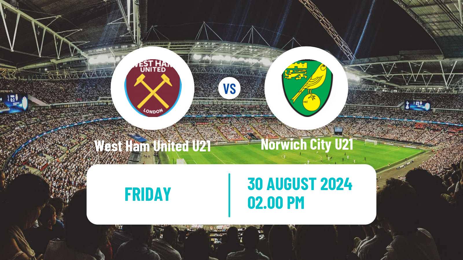 Soccer English Premier League 2 West Ham United U21 - Norwich City U21