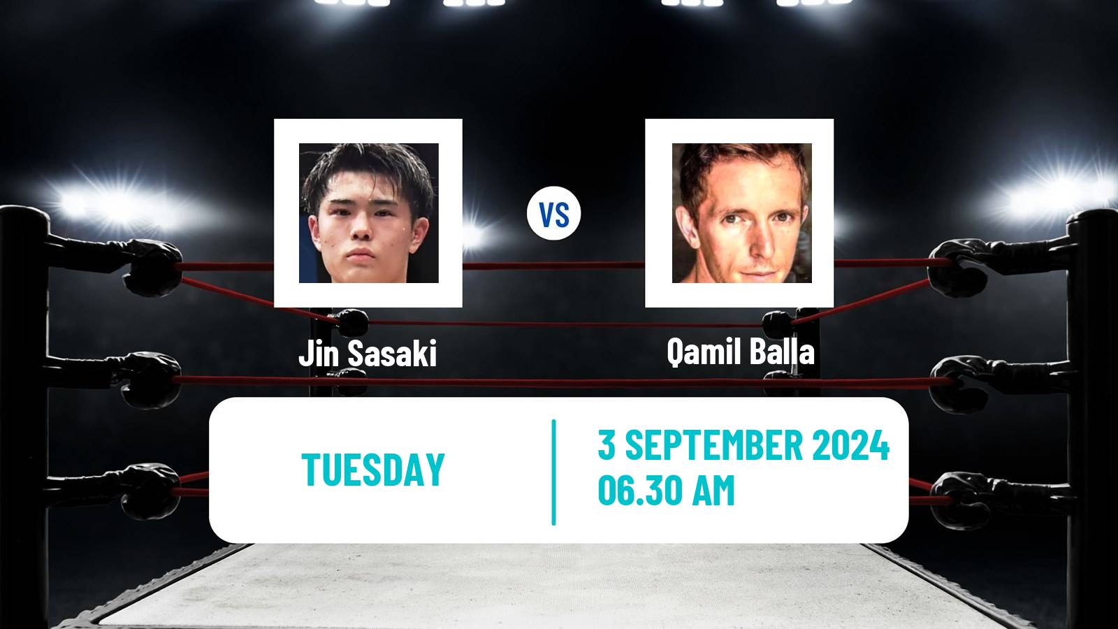 Boxing Welterweight Opbf WBO Asia Pacific Titles Men Jin Sasaki - Qamil Balla