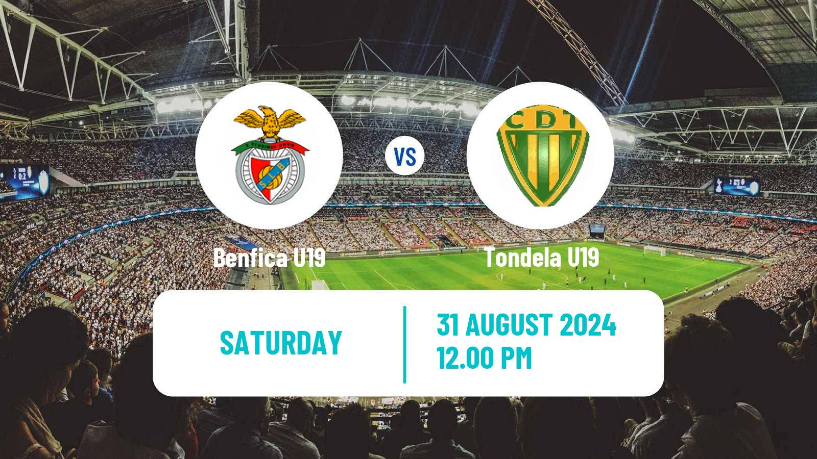 Soccer Portuguese Campeonato Nacional U19 Benfica U19 - Tondela U19