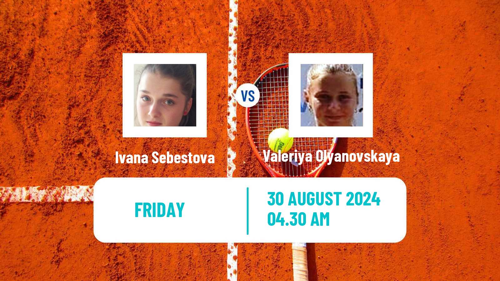 Tennis ITF W15 Bielsko Biala Women Ivana Sebestova - Valeriya Olyanovskaya