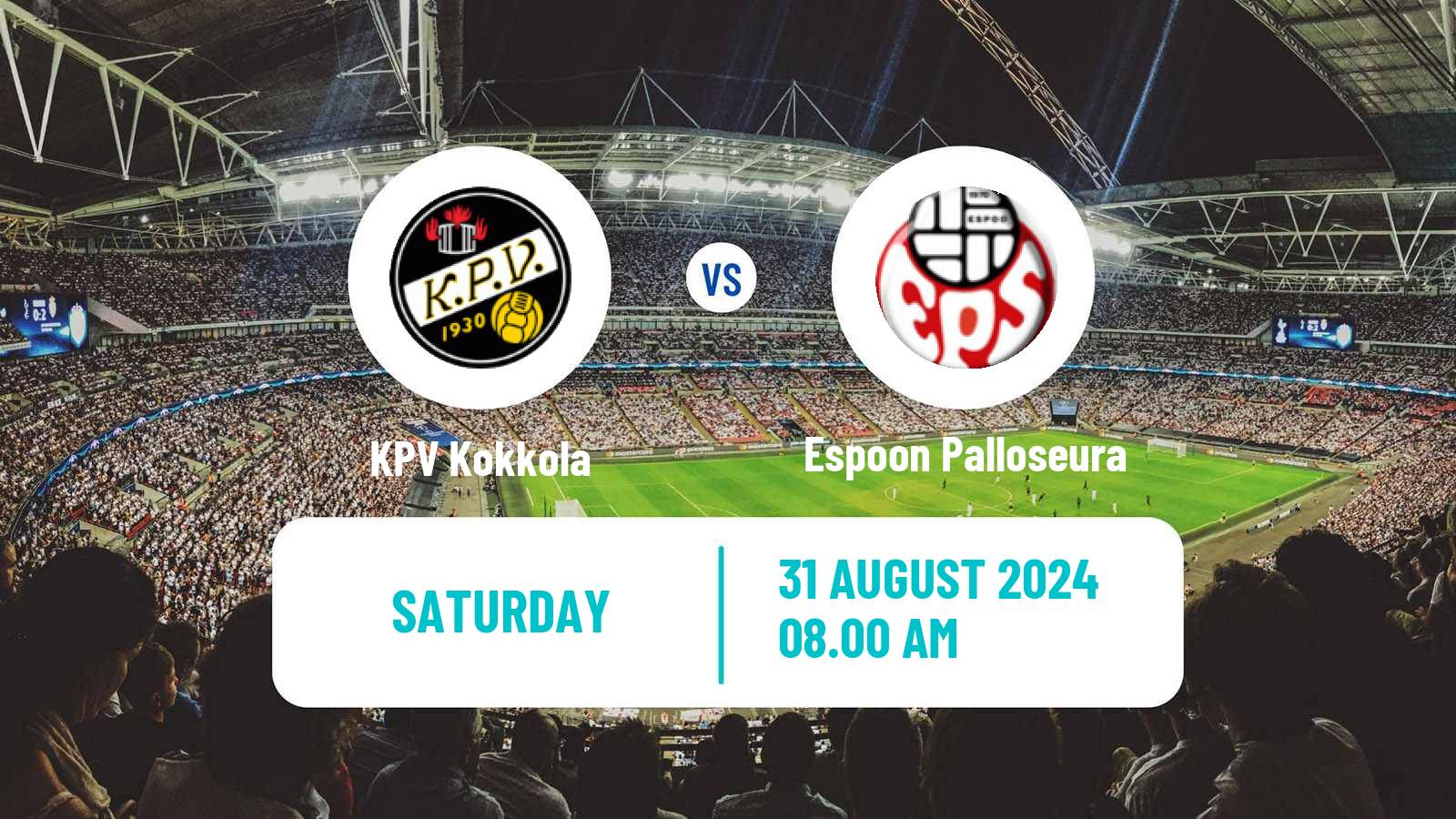 Soccer Finnish Ykkonen KPV Kokkola - Espoon Palloseura