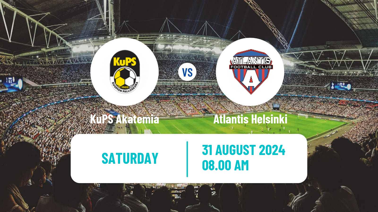 Soccer Finnish Ykkonen KuPS Akatemia - Atlantis Helsinki