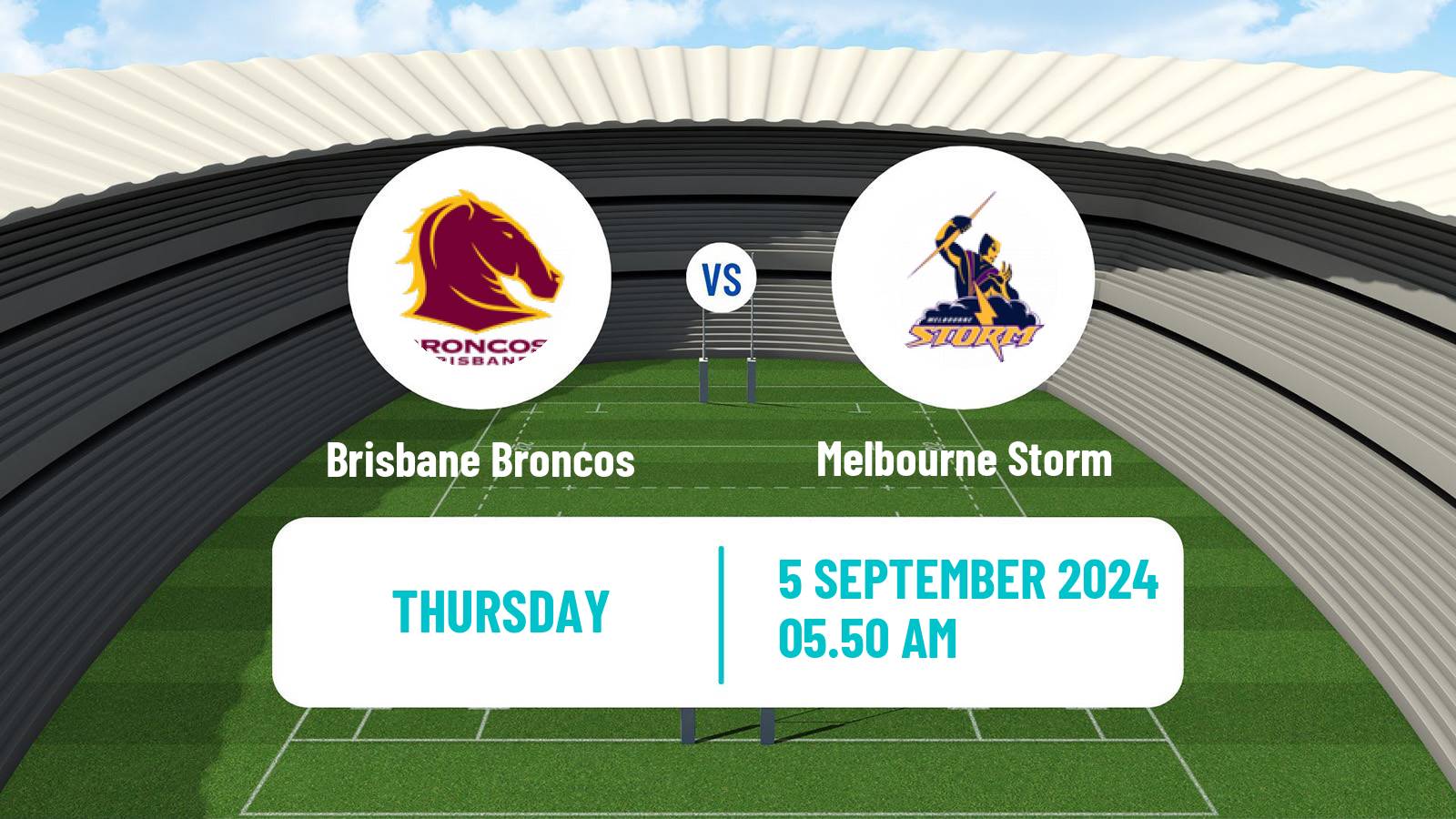 Rugby league Australian NRL Brisbane Broncos - Melbourne Storm