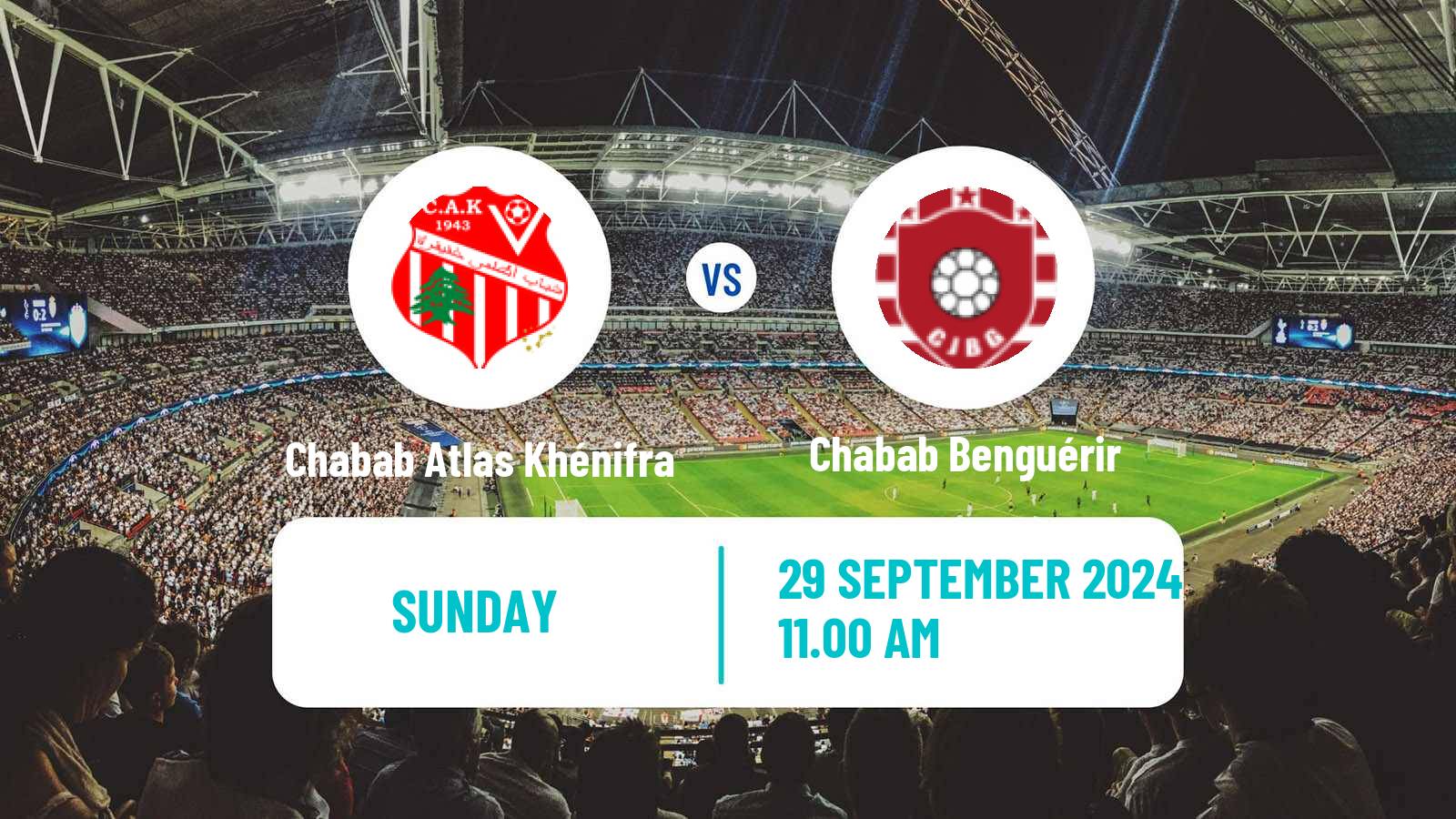 Soccer Moroccan Botola 2 Chabab Atlas Khénifra - Chabab Benguérir