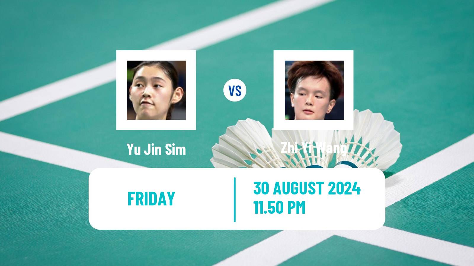 Badminton BWF World Tour Korea Open Women Yu Jin Sim - Zhi Yi Wang