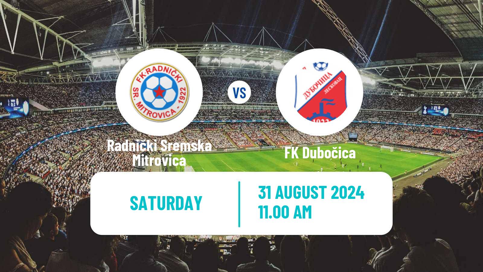 Soccer Serbian Prva Liga Radnički Sremska Mitrovica - Dubočica