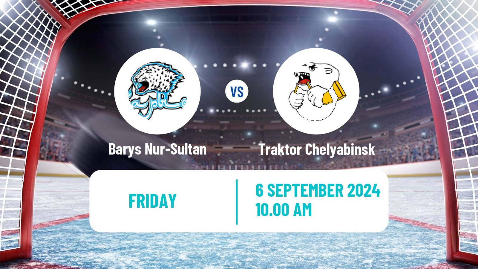 Hockey KHL Barys Nur-Sultan - Traktor Chelyabinsk