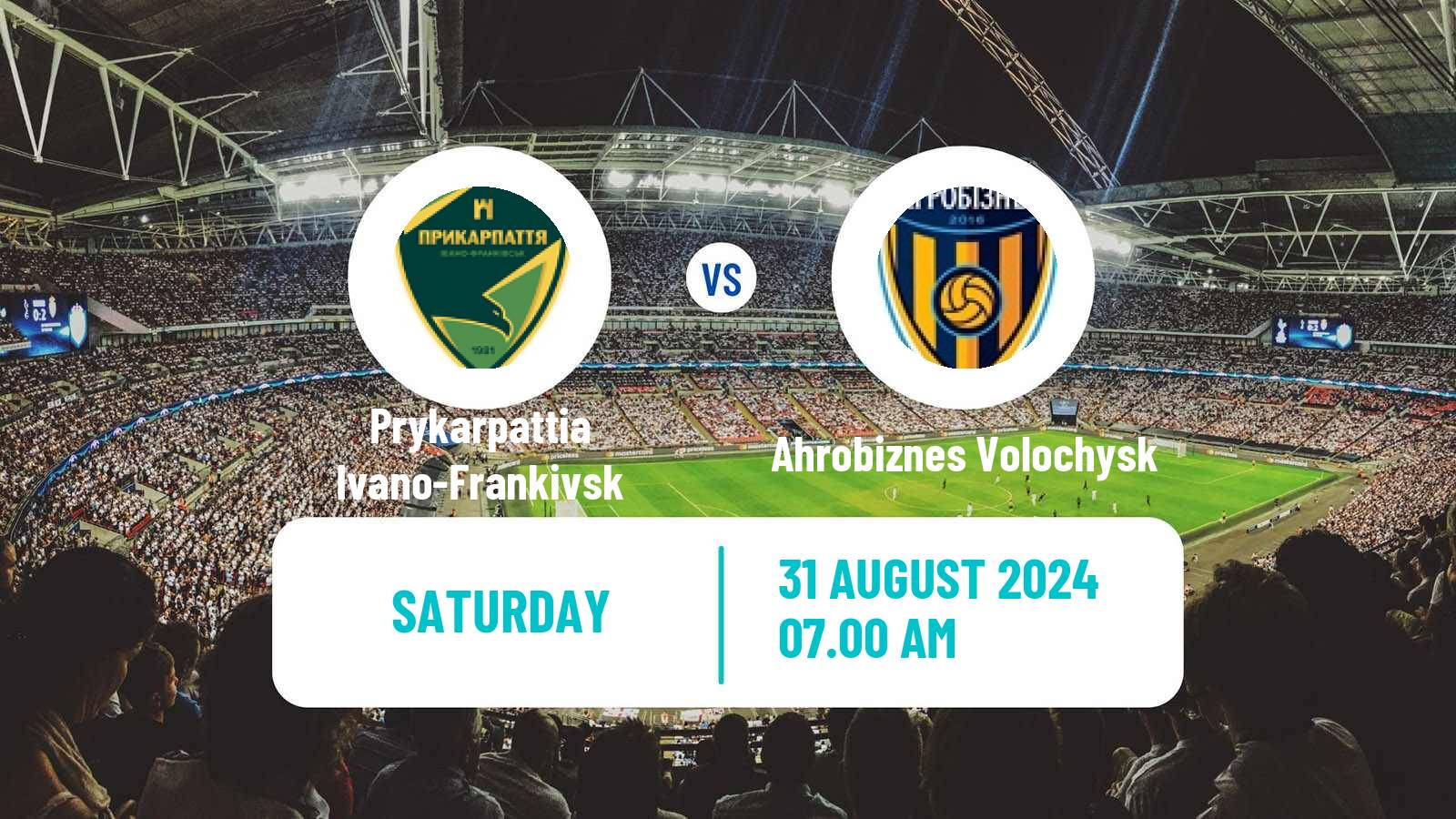 Soccer Ukrainian Persha Liga Prykarpattia Ivano-Frankivsk - Ahrobiznes Volochysk