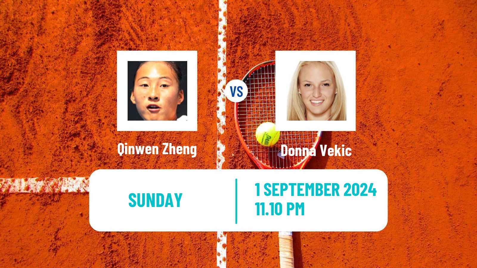 Tennis WTA US Open Qinwen Zheng - Donna Vekic