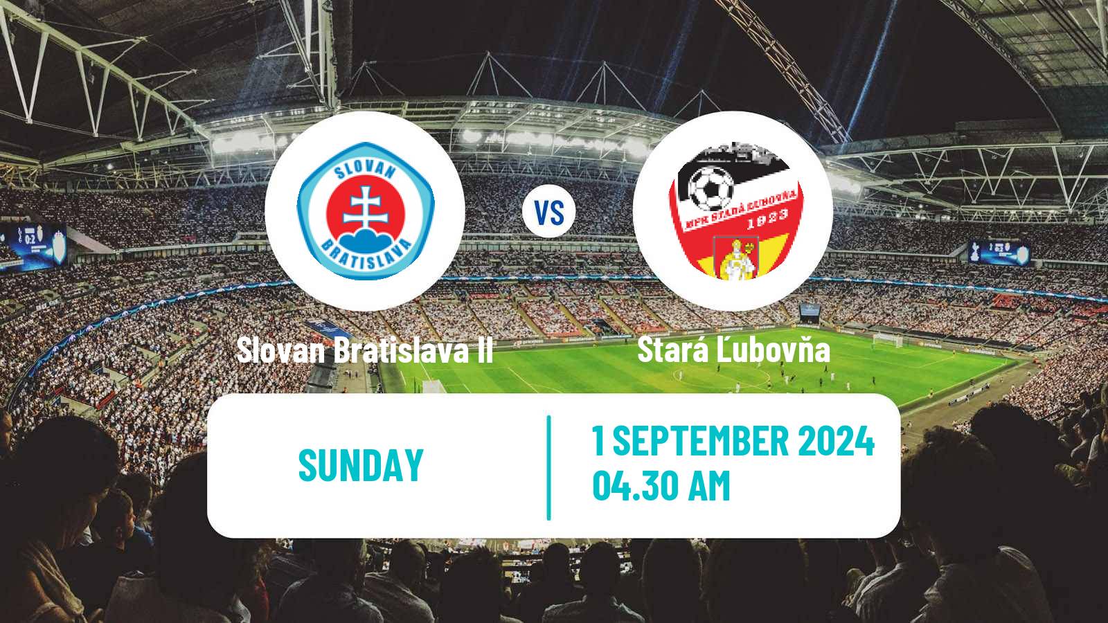 Soccer Slovak 2 Liga Slovan Bratislava II - Stará Ľubovňa