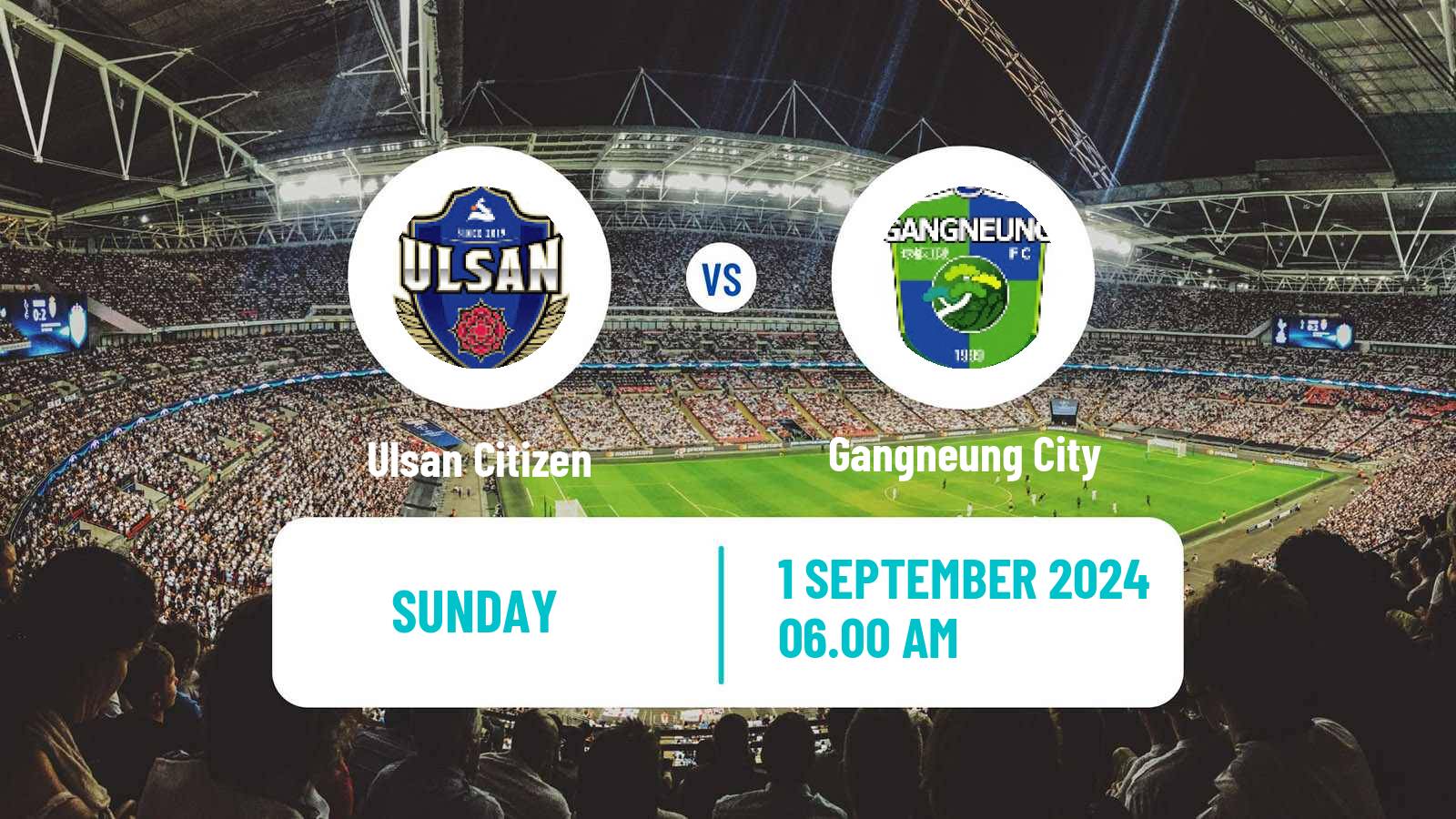 Soccer South Korean K3 League Ulsan Citizen - Gangneung City