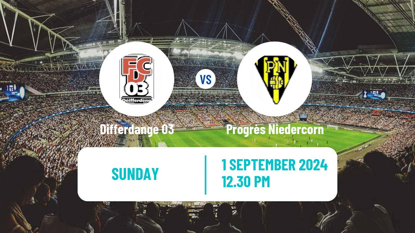 Soccer Luxembourg National Division Differdange 03 - Progrès Niedercorn