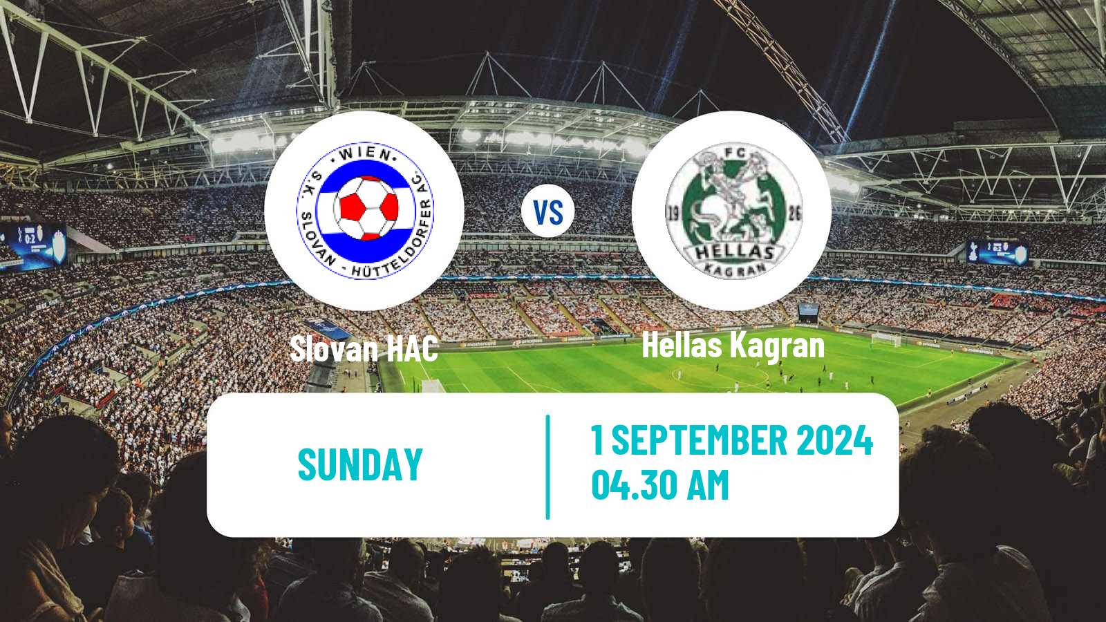 Soccer Austrian Landesliga Wien Slovan HAC - Hellas Kagran