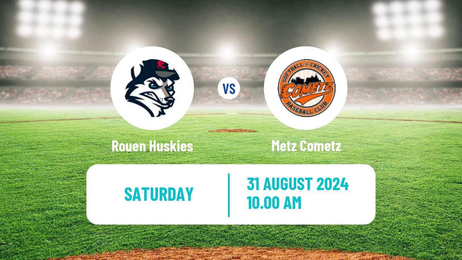 Baseball French Division 1 Baseball Rouen Huskies - Metz Cometz