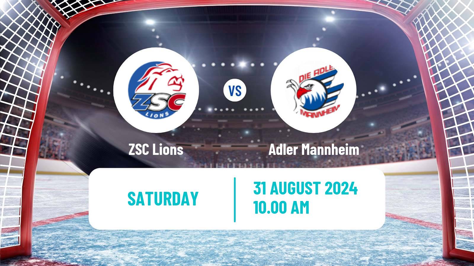 Hockey Club Friendly Ice Hockey ZSC Lions - Adler Mannheim