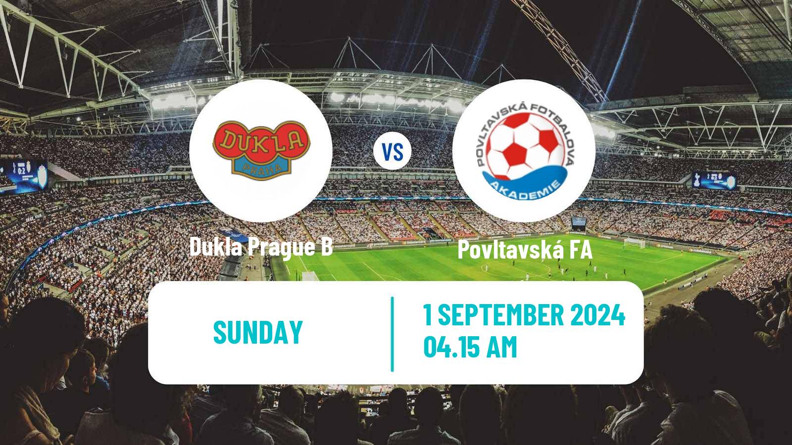 Soccer Czech CFL Group A Dukla Prague B - Povltavská FA