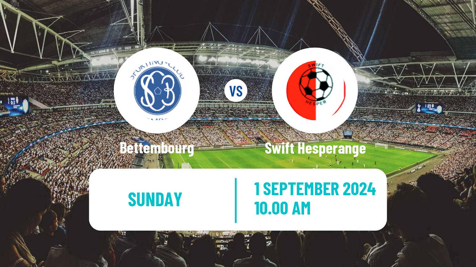 Soccer Luxembourg National Division Bettembourg - Swift Hesperange