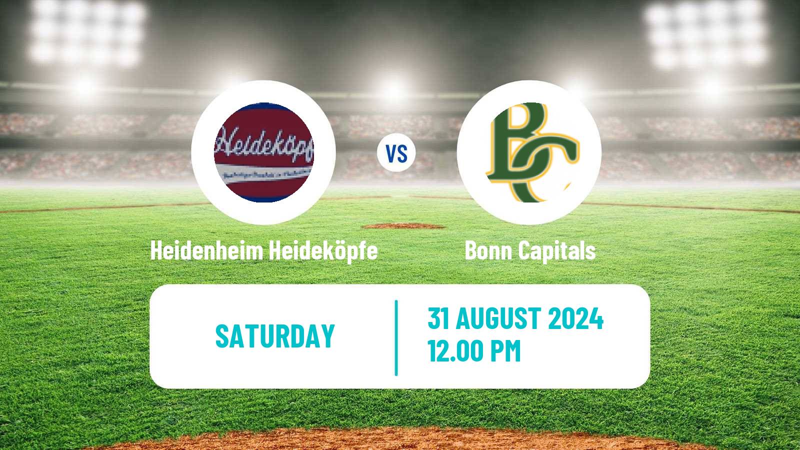 Baseball German Bundesliga Baseball Heidenheim Heideköpfe - Bonn Capitals