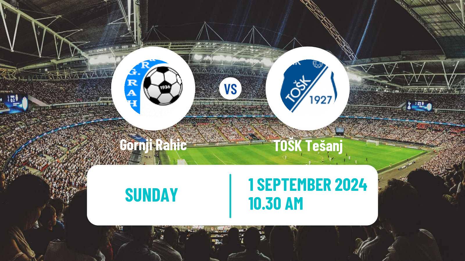 Soccer Bosnian Prva Liga FBiH Gornji Rahic - TOŠK Tešanj