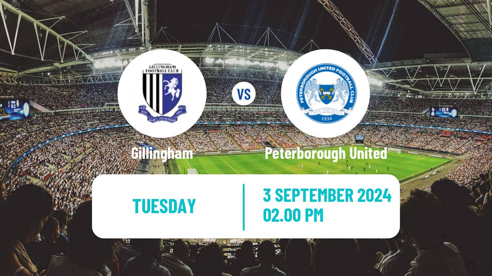 Soccer English EFL Trophy Gillingham - Peterborough United