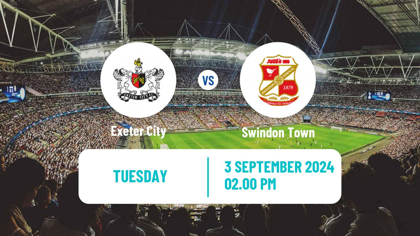 Soccer English EFL Trophy Exeter City - Swindon Town