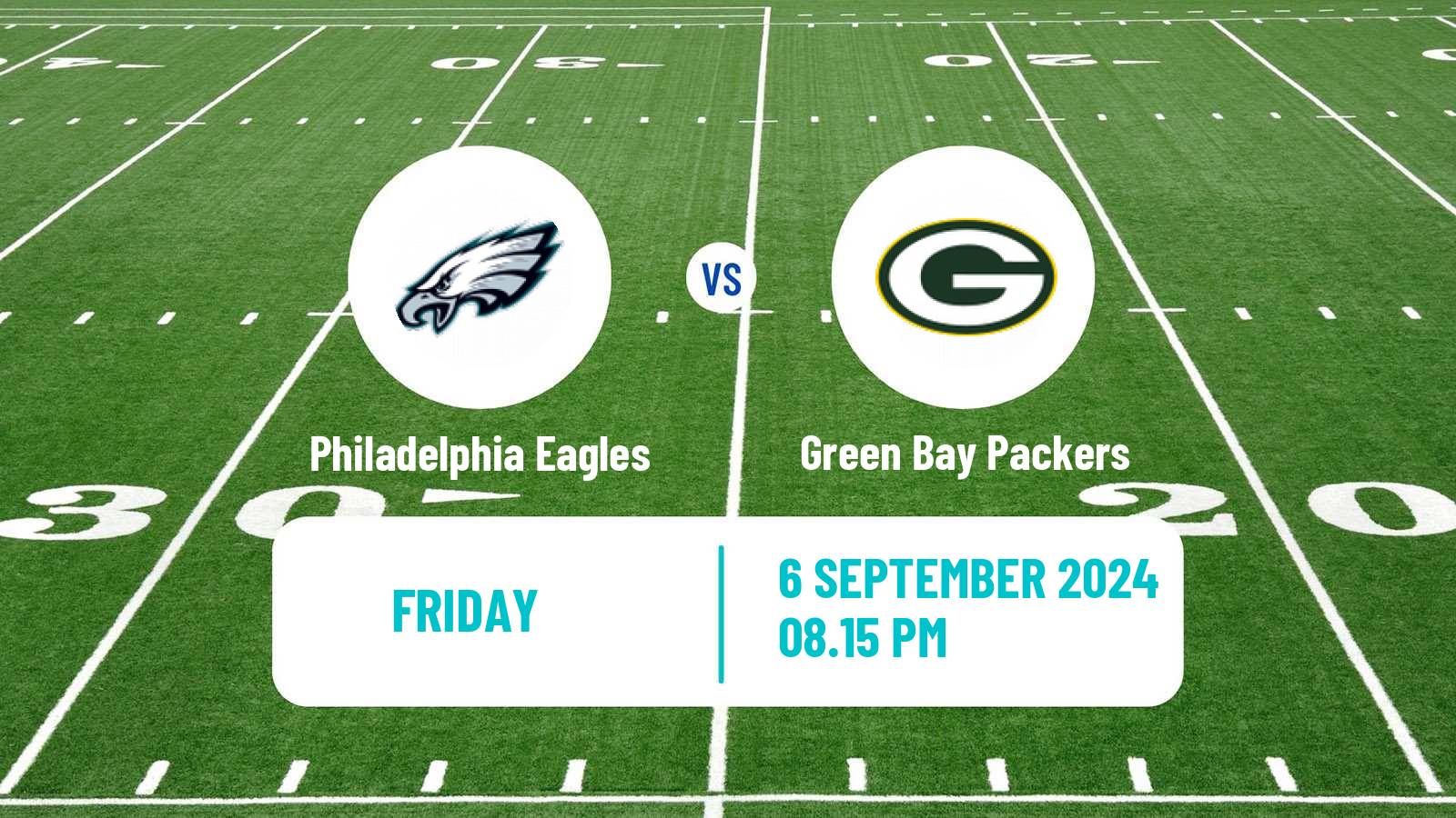 American football NFL Philadelphia Eagles - Green Bay Packers