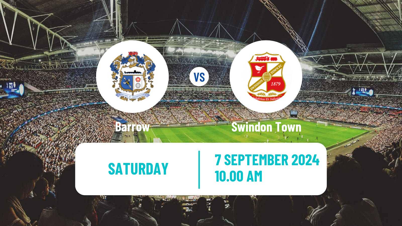 Soccer English League Two Barrow - Swindon Town