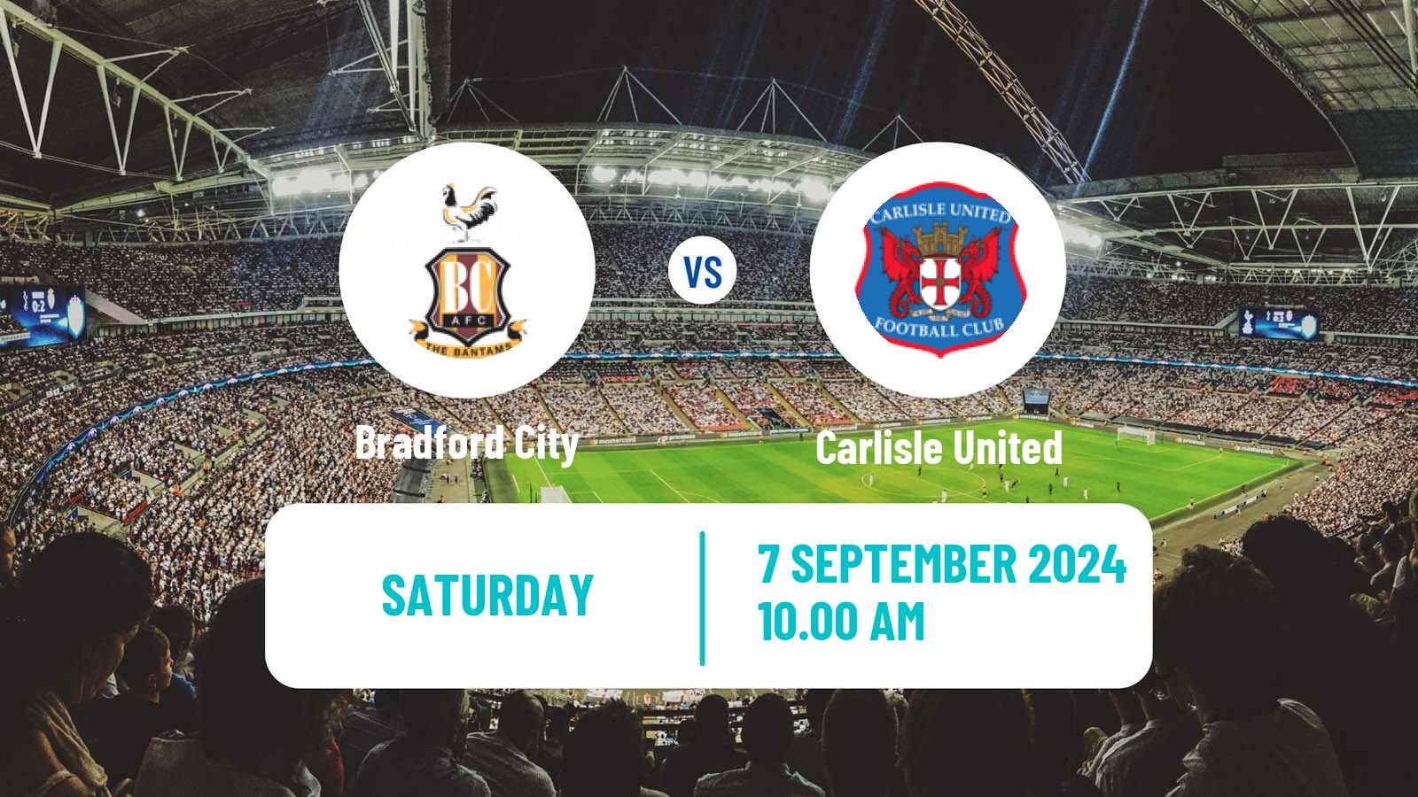 Soccer English League Two Bradford City - Carlisle United