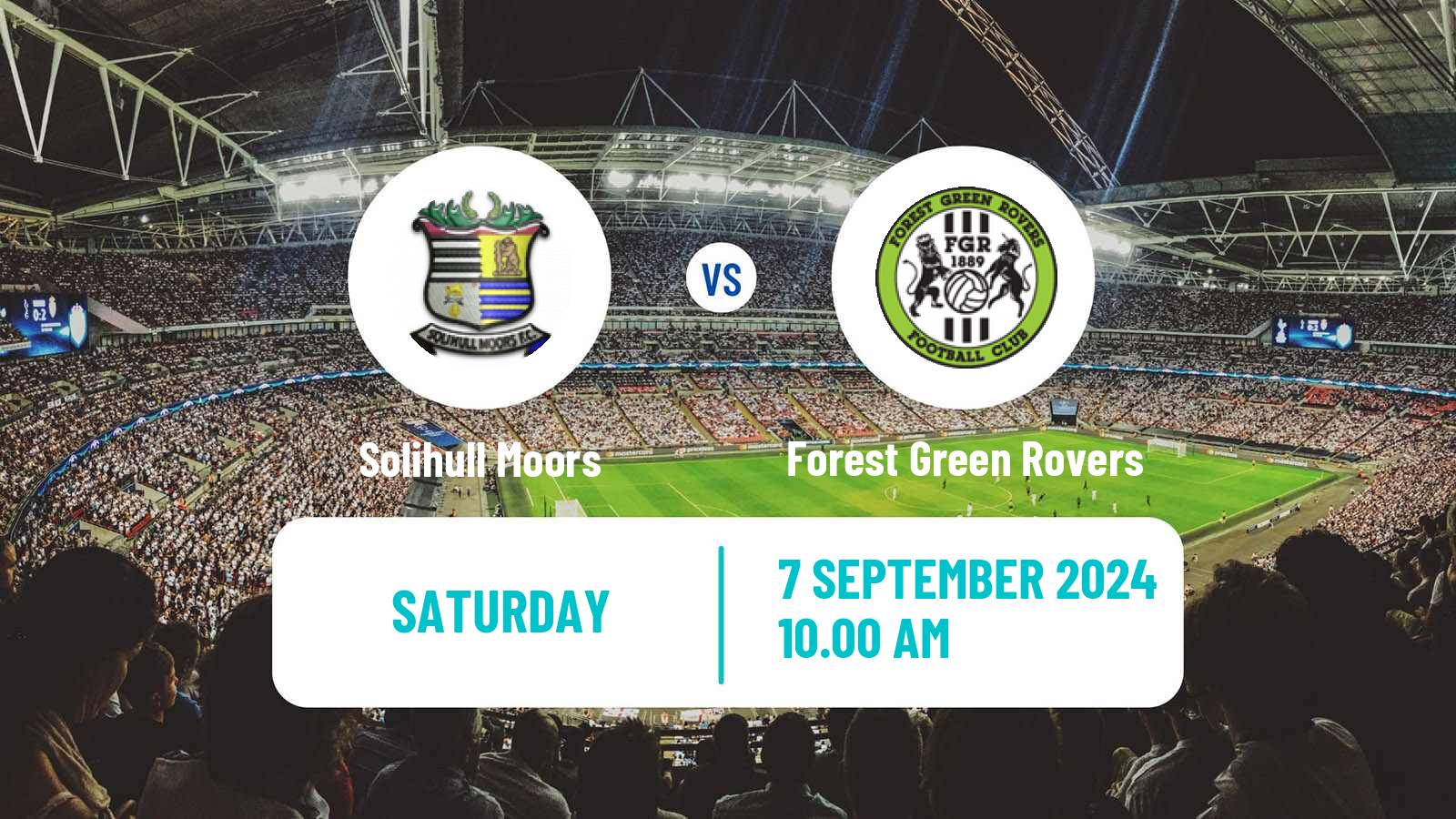 Soccer English National League Solihull Moors - Forest Green Rovers