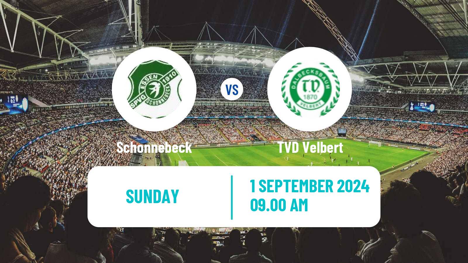 Soccer German Oberliga Niederrhein Schonnebeck - TVD Velbert